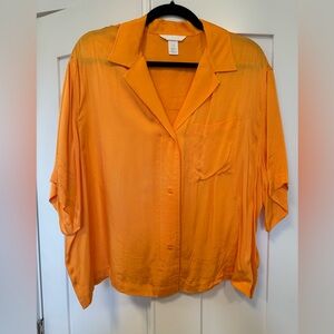 H&M Orange Button Down Shirt